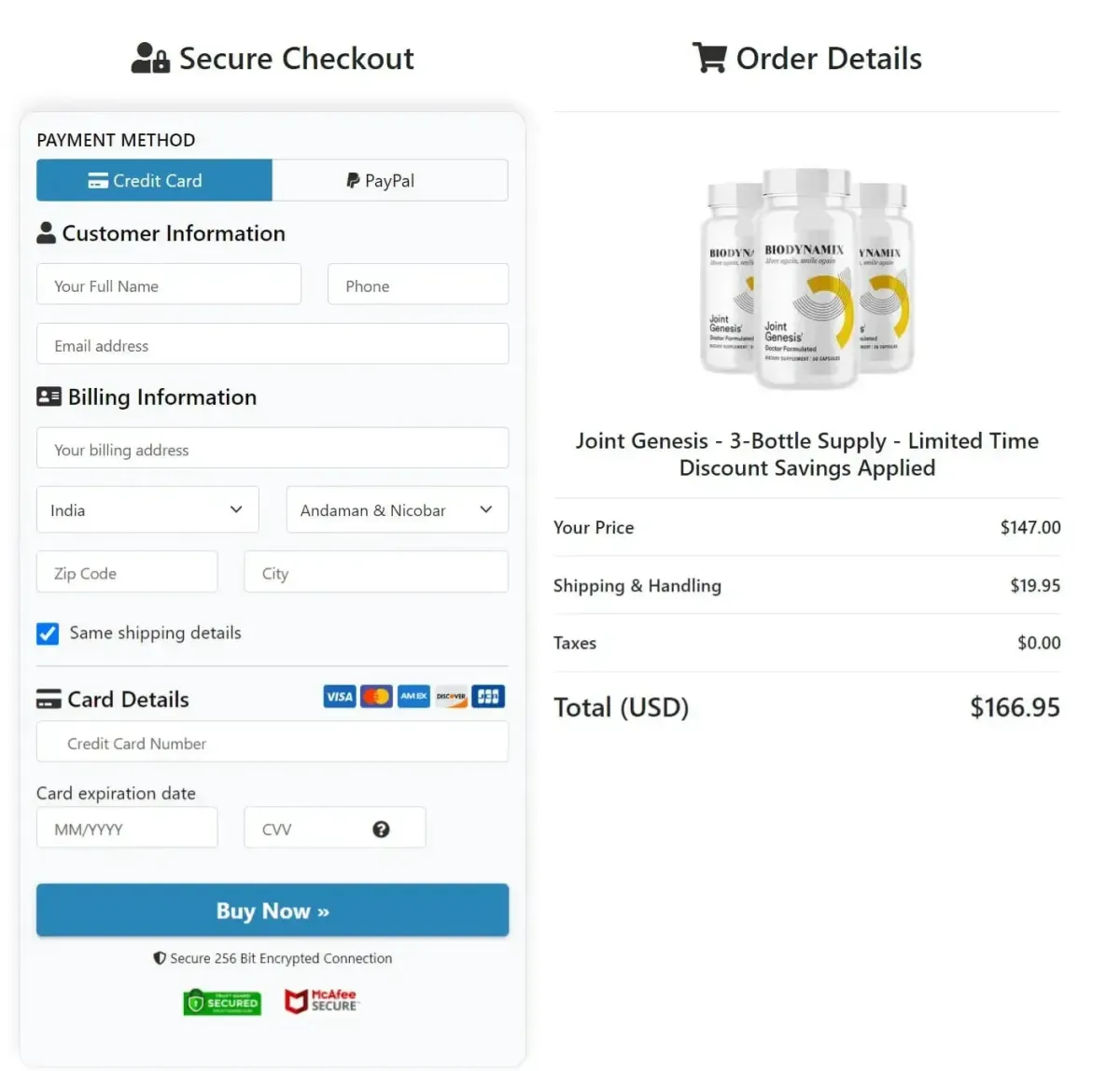 joint genesis discount